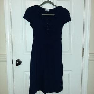 Maternity navy blue dress